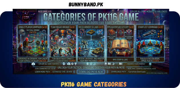 PK116 Game Categories in Pakistan