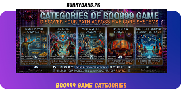 BOO999 Game Categories in Pakistan