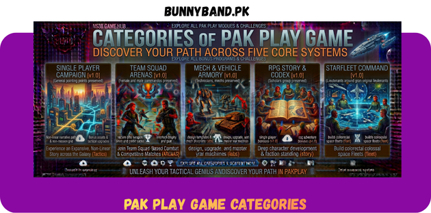 PAK PLAY Game Categories in Pakistan