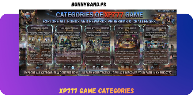 XP777 Game Categories in Pakistan