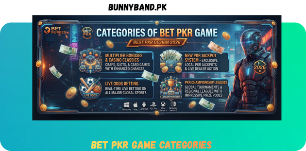 BET PKR Game Categories in Pakistan