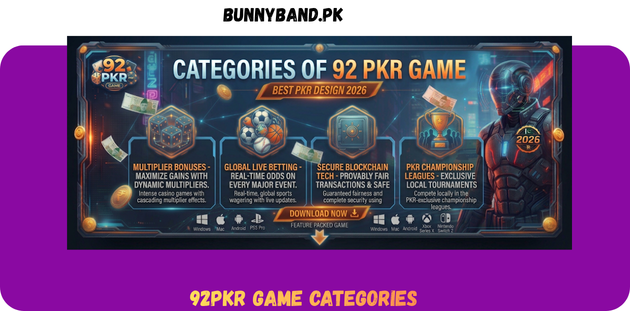 92PKR Game Categories in Pakistan