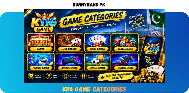 K116 Game Categories in Pakistan